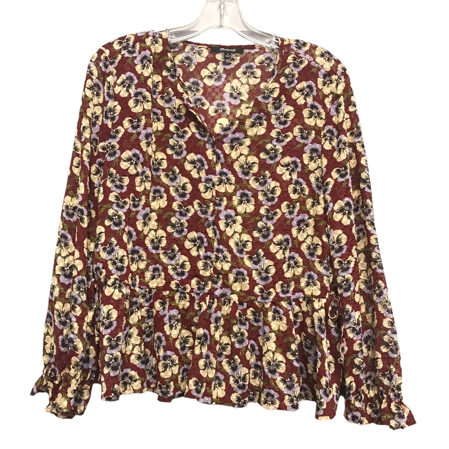 FLORAL PRINT TOP LS by MADEWELL Size:M