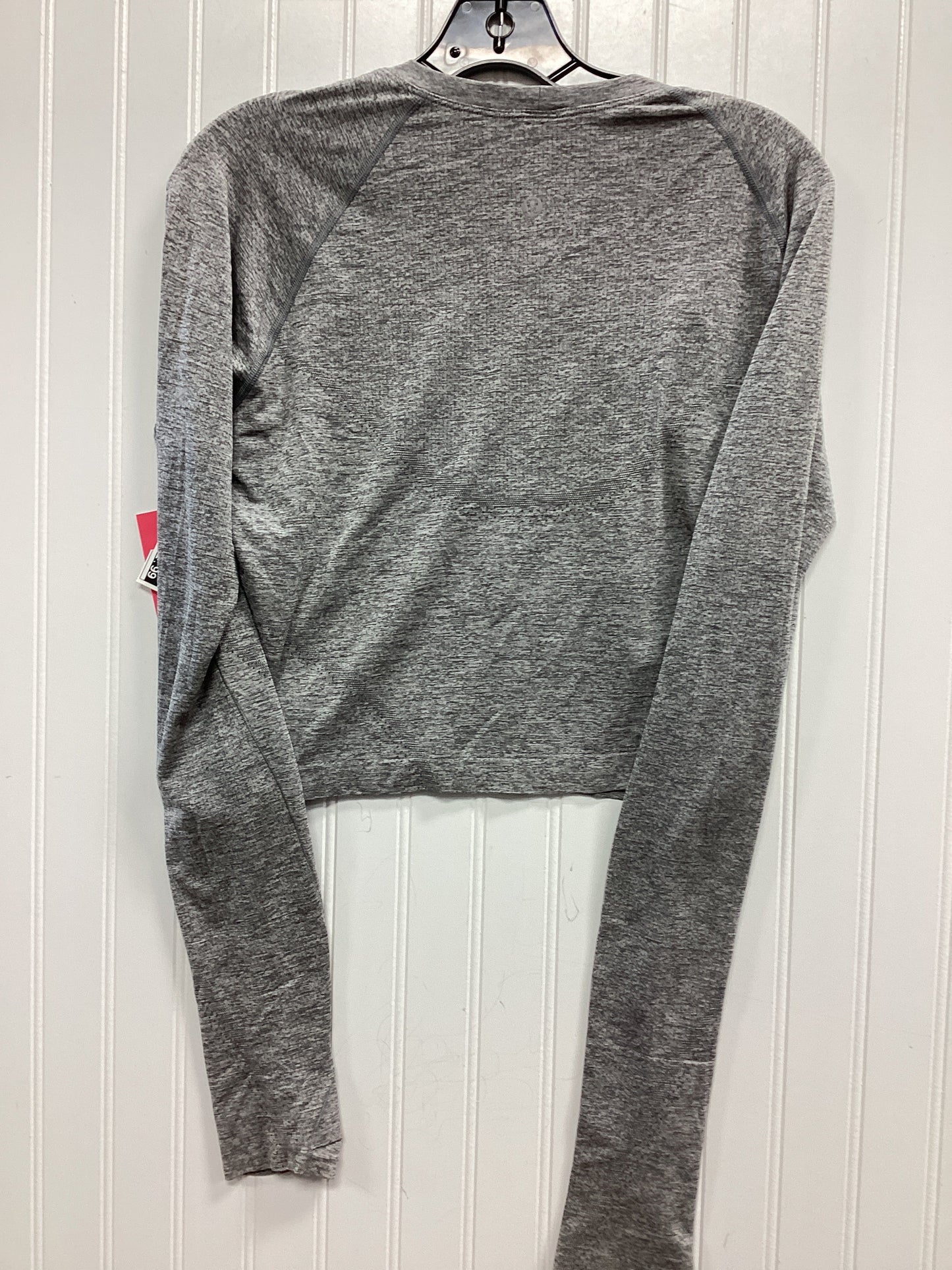 Athletic Top Ls Collar By Lululemon In Grey, Size:12
