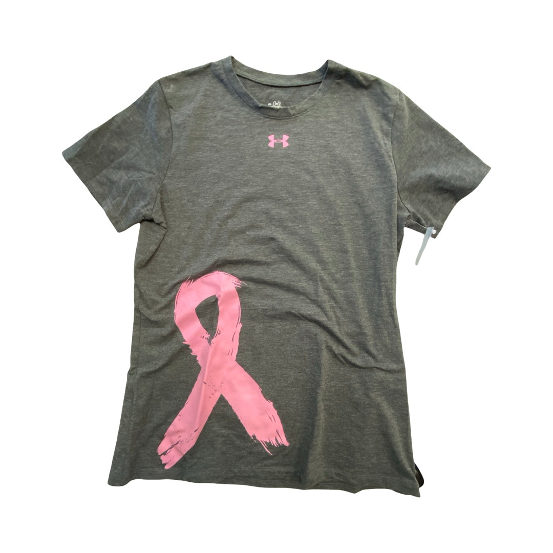 Top Ss By Under Armour In Grey & Pink, Size:M