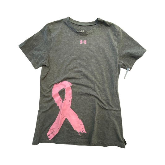 Top Ss By Under Armour In Grey & Pink, Size:M