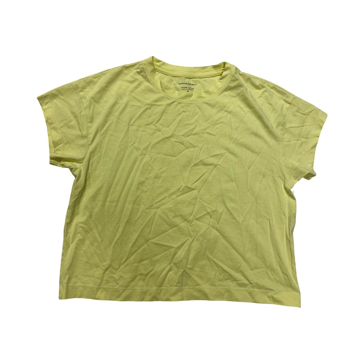 Top Ss Basic By Banana Republic In Yellow, Size:Xs