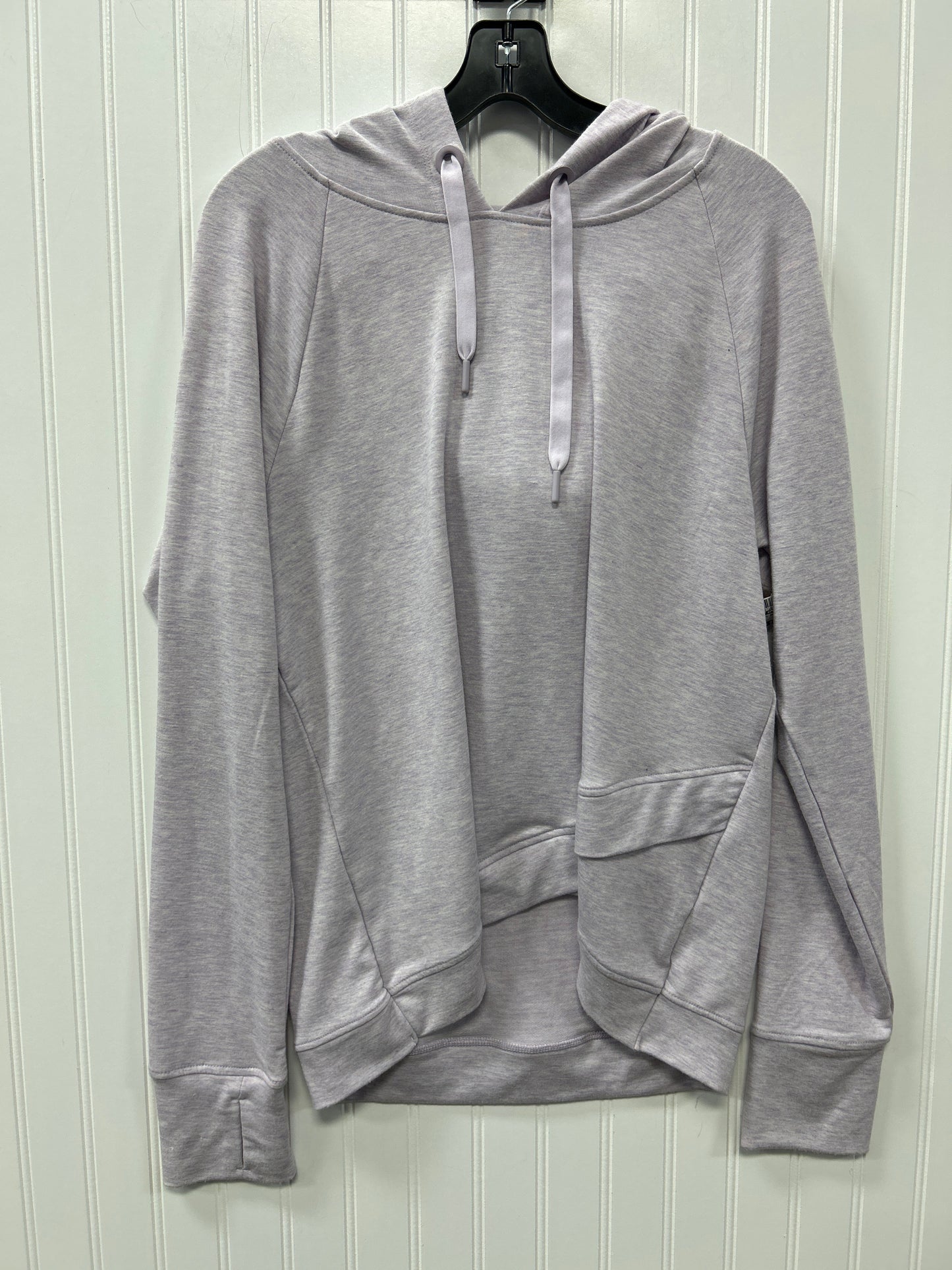 Athletic Top Ls Hoodie By 90 Degrees By Reflex In Purple, Size:L