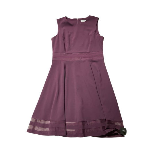 Dress Casual Midi By Calvin Klein In Purple, Size:14