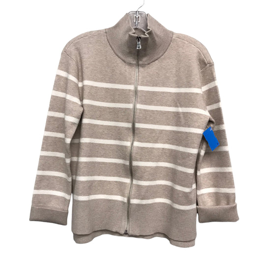 Sweater Cardigan By Ann Taylor In Striped Pattern, Size:Xxs