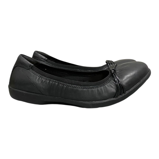 Shoes Flats By Clarks In Black, Size:10