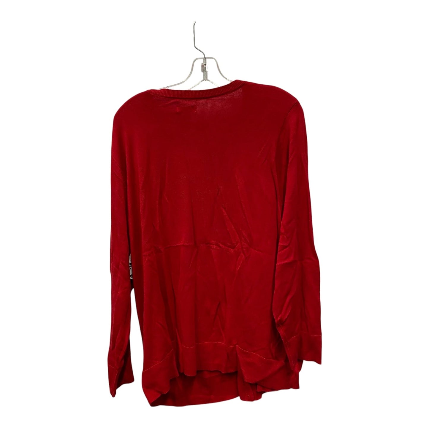 Sweater Cardigan By Croft And Barrow In Red, Size:3X