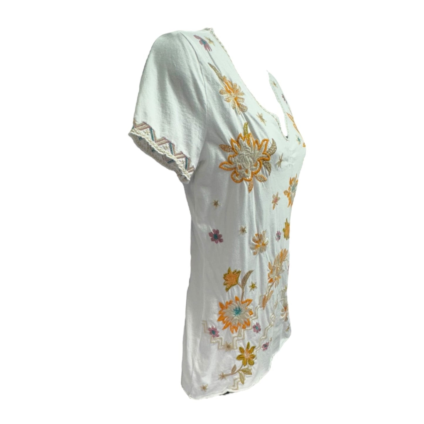 Elia Floral Tee Designer By Johnny Was In Floral Print, Size: XXS