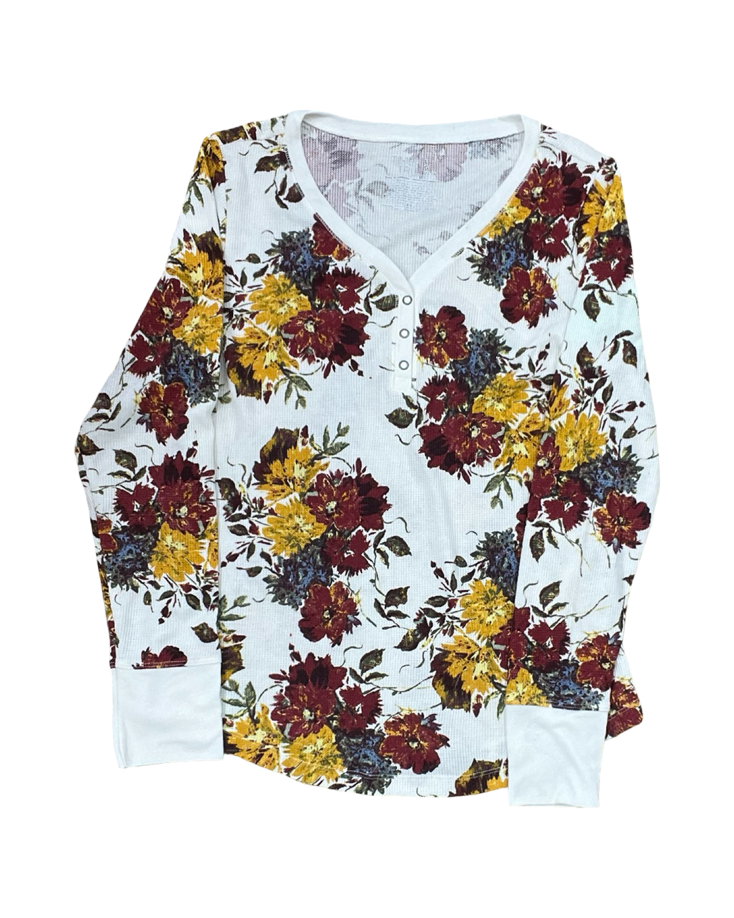 Top Ls By Time And Tru In White, Size:L