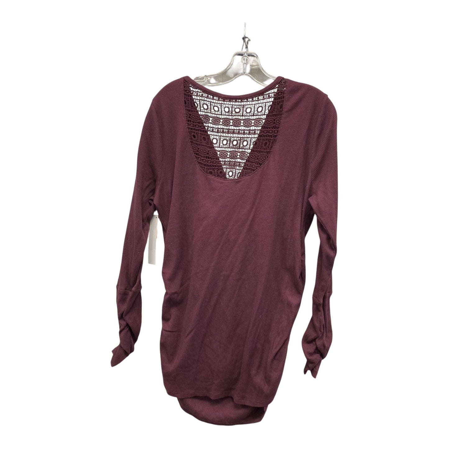 Mat Top Ls By Motherhood In Purple, Size:Xl