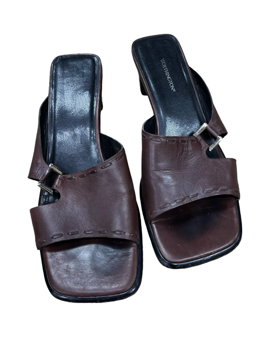 Sandals Flip Flops By Worthington In Brown, Size:7.5