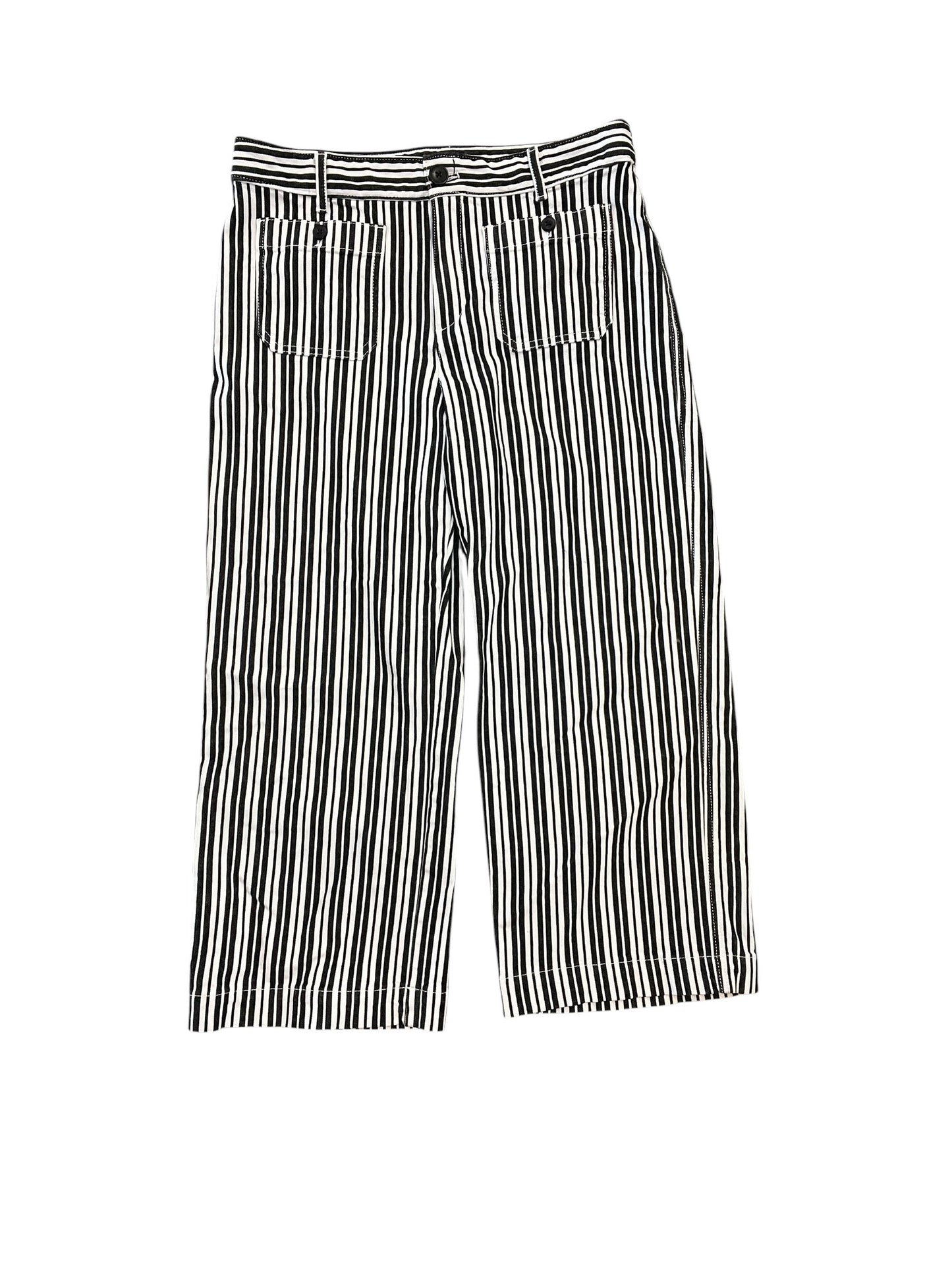 Jeans Wide Leg By Loft In Striped Pattern, Size:10