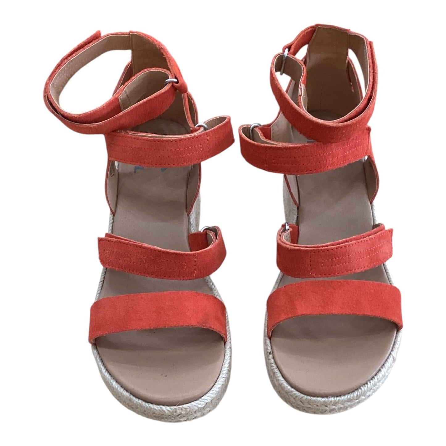 Sandals Heels Wedge By Sorel In Orange, Size:8.5