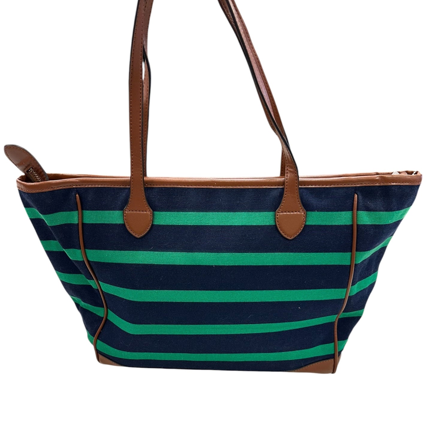 Handbag By Lauren By Ralph Lauren In Blue & Green, Size:Large