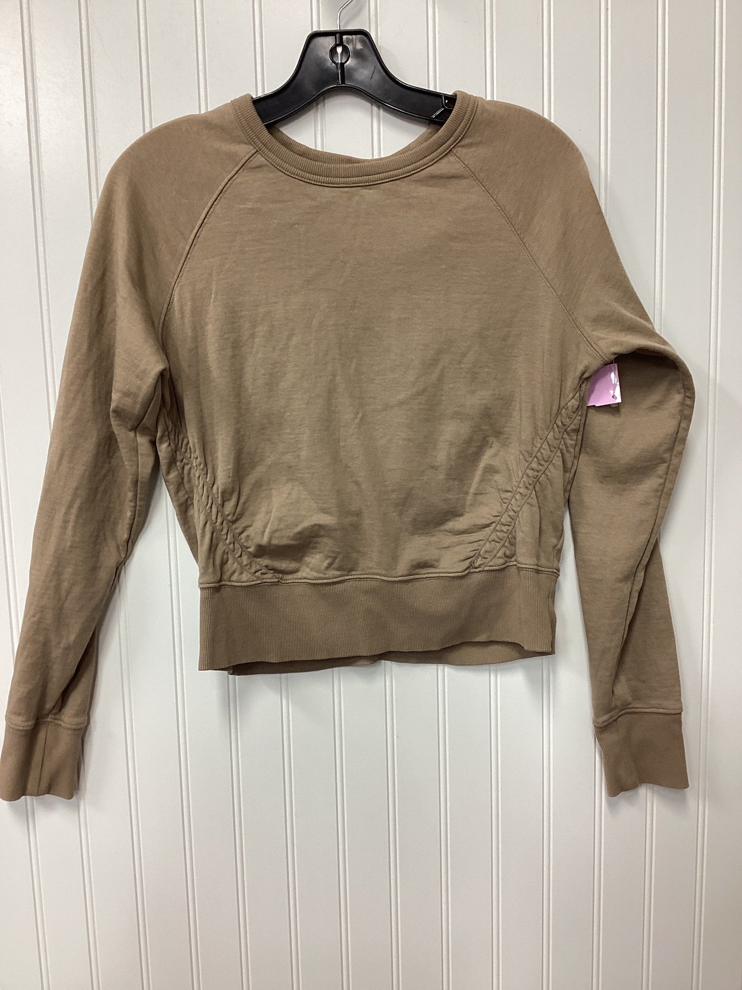 Athletic Top Ls Collar By Athleta In Brown, Size:Xs