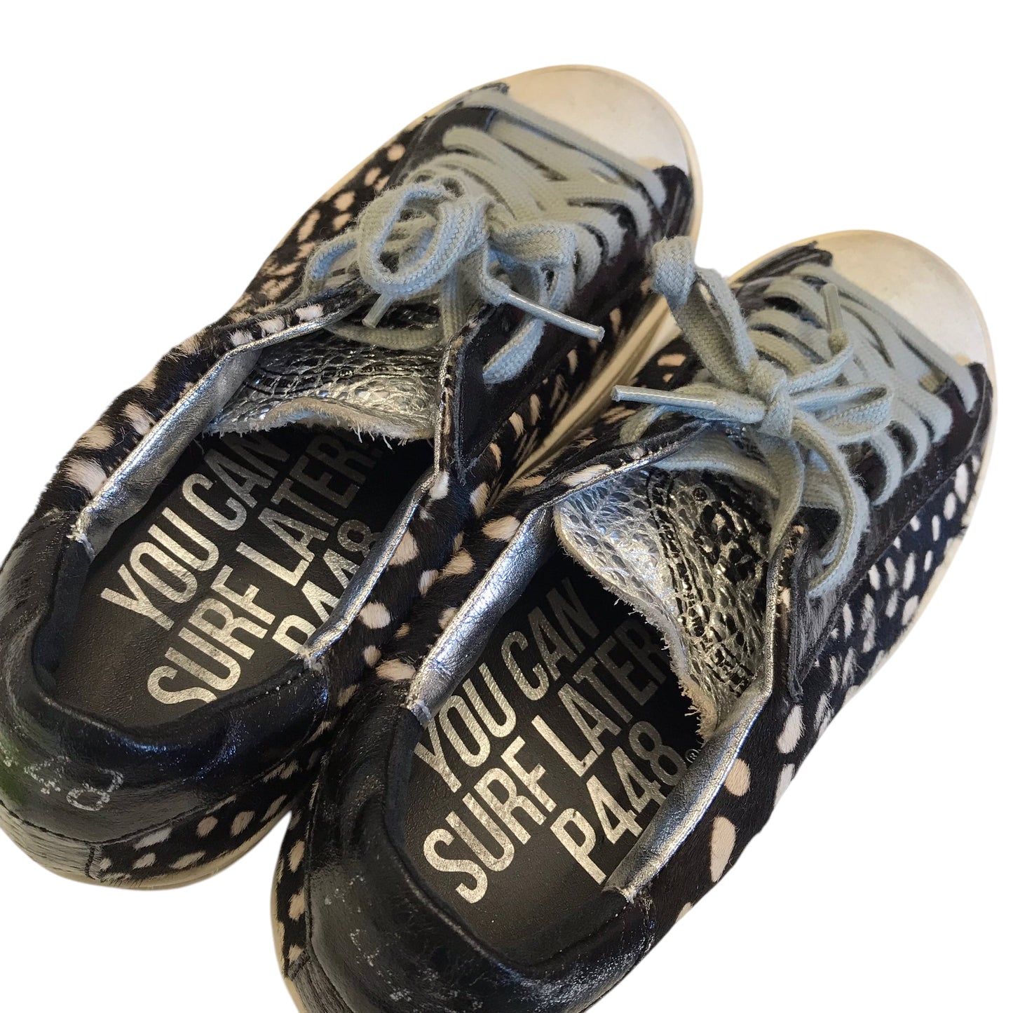 Shoes Sneakers By P448 In Black & Tan, Size:6