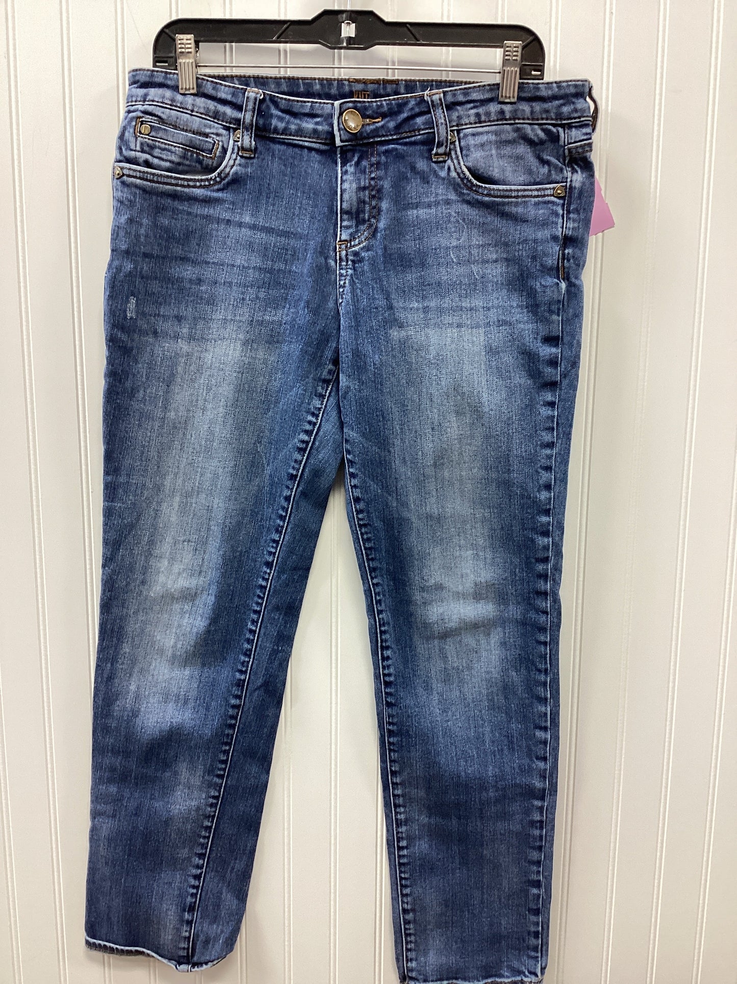 Jeans Straight By Kut In Blue Denim, Size:8