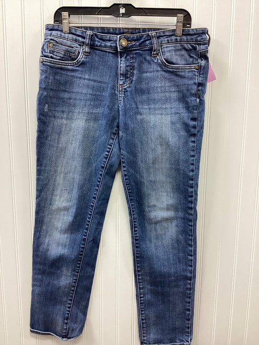 Jeans Straight By Kut In Blue Denim, Size:8