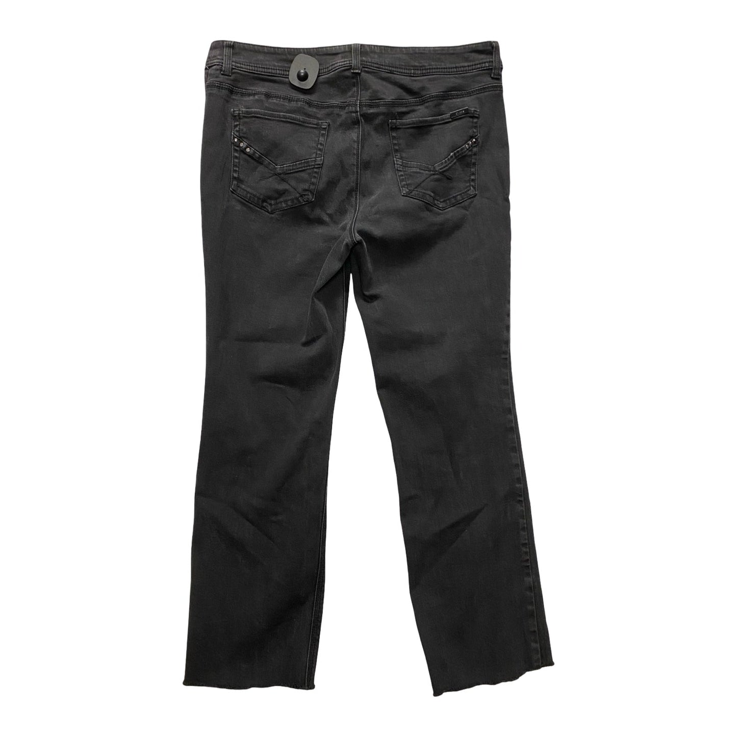 Jeans Straight By Chicos In Black Denim, Size:12