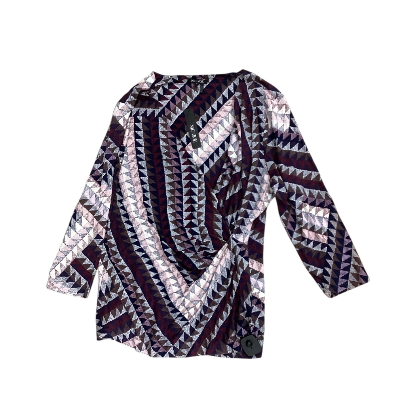 Top 3/4 Sleeve By Nic + Zoe In Multi, Size:Xl