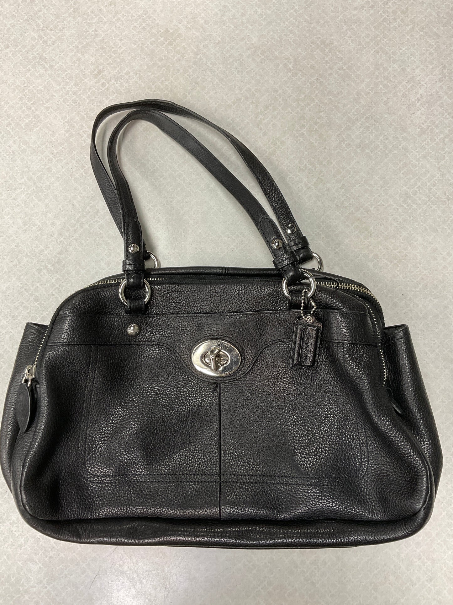 Handbag Designer By Coach In Black, Size:Medium