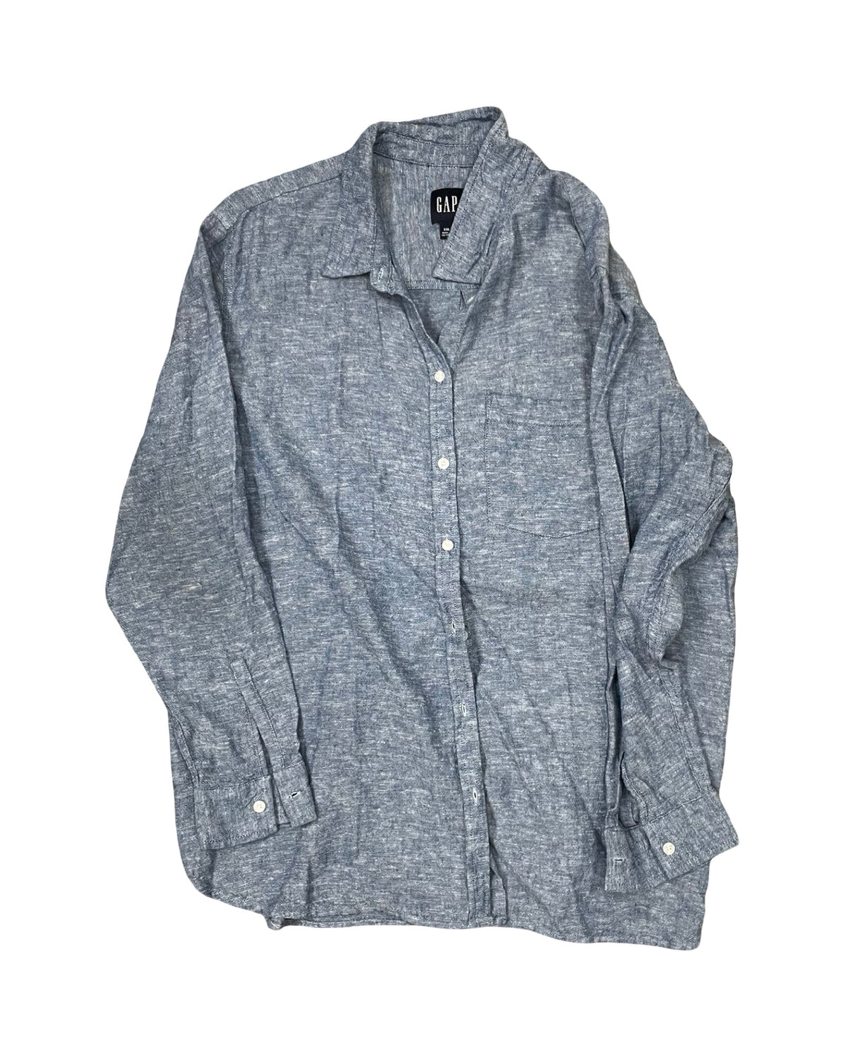 Blouse Ls By Gap In Blue, Size:1X