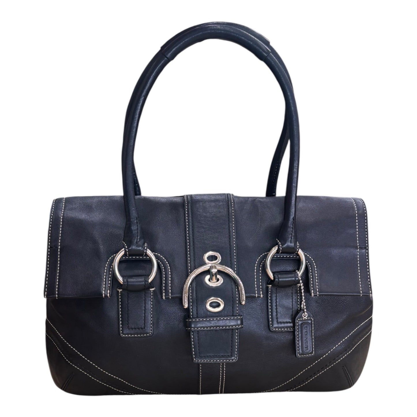 Handbag Designer By Coach In Black, Size:Medium