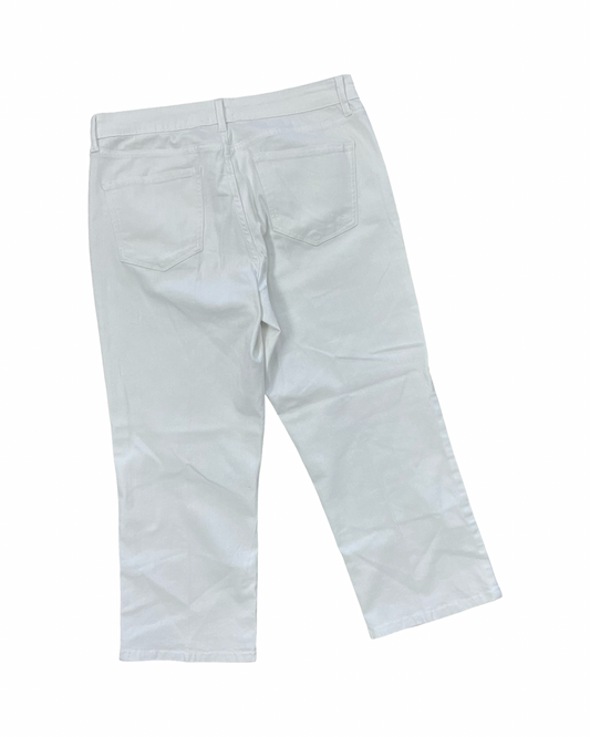 Jeans Cropped By Nine West In White Denim, Size:10