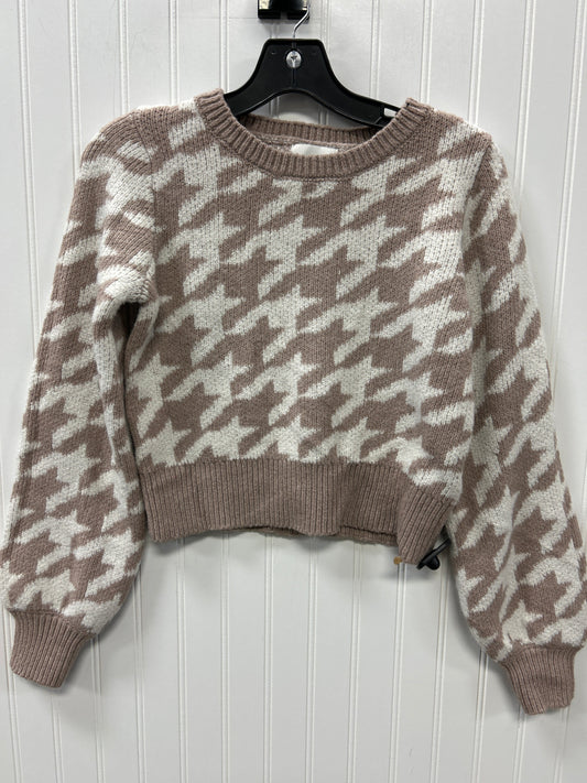 Sweater By Pink Rose In Cream & Pink, Size:Xs