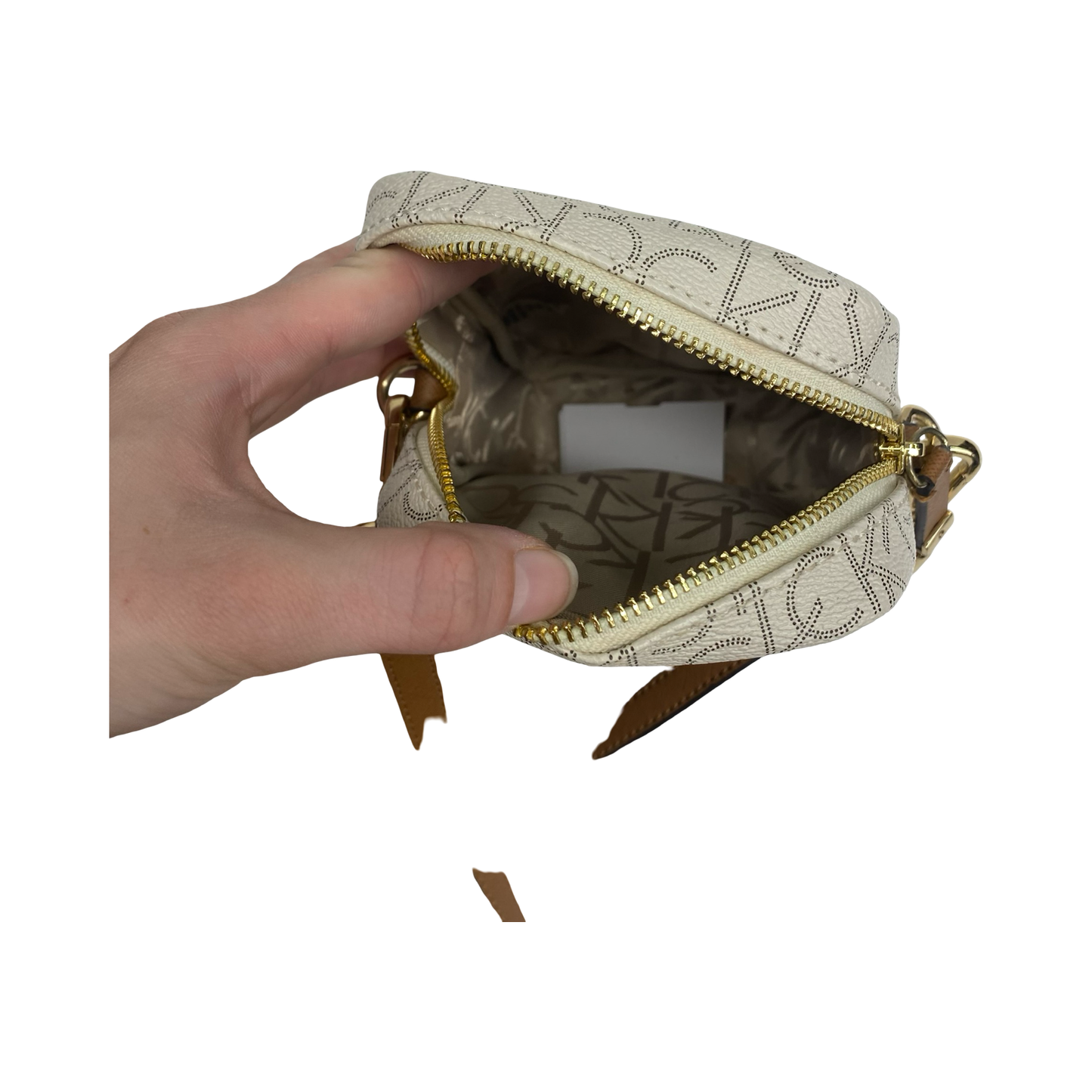 Crossbody By Calvin Klein In Cream, Size:Small