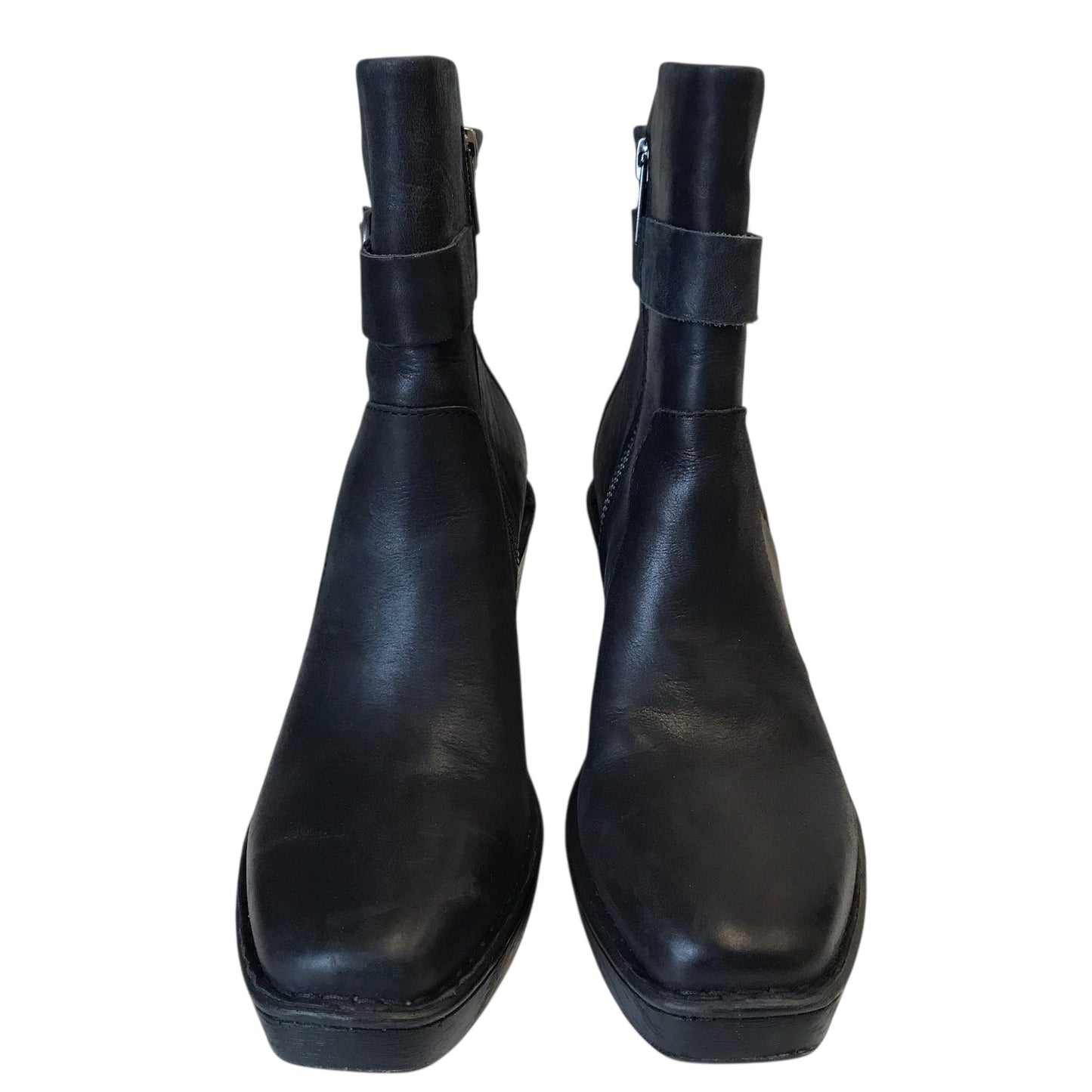 Boots Ankle Heels By Born In Black, Size:6.5