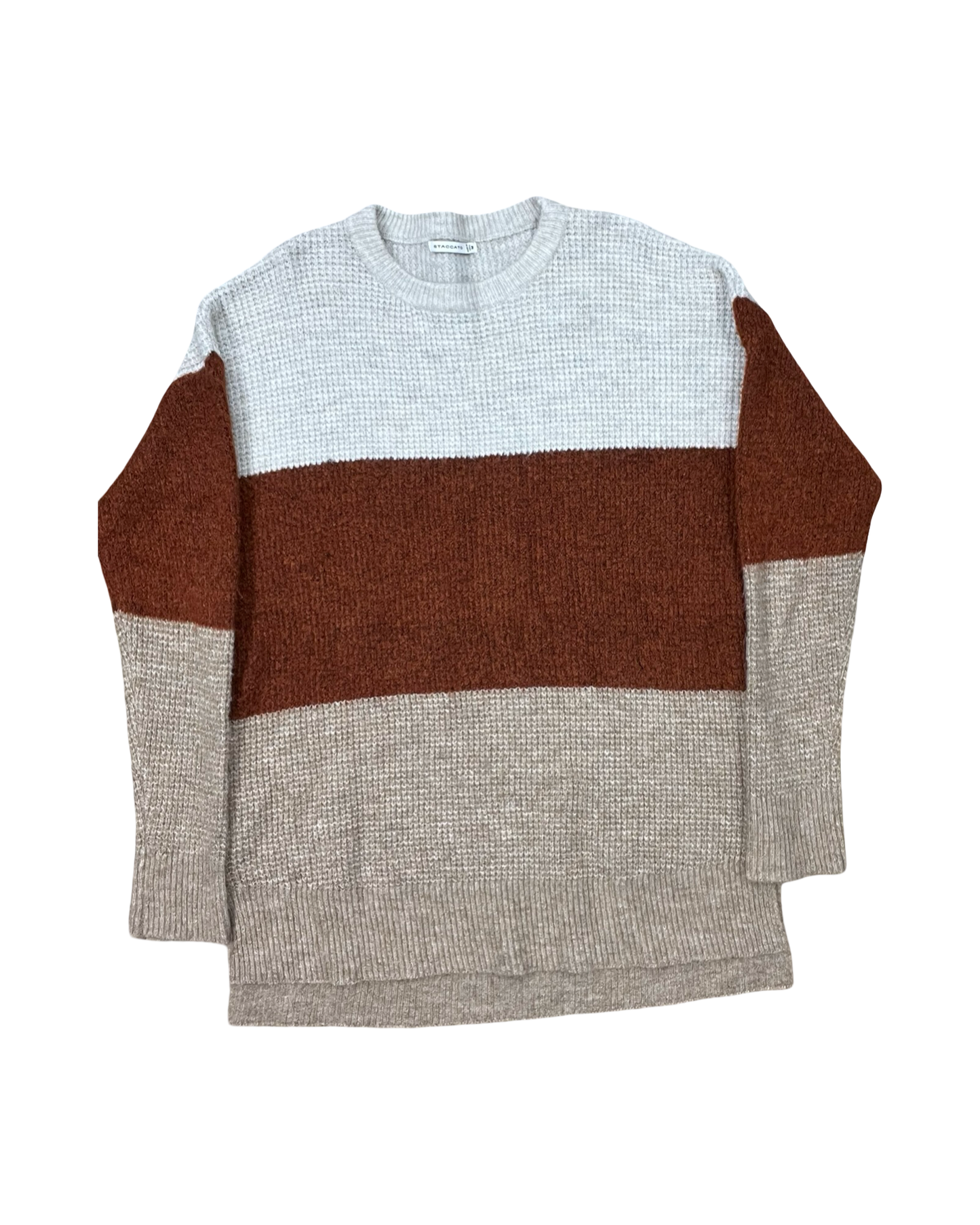 Sweater By Staccato In Brown & Tan, Size:M