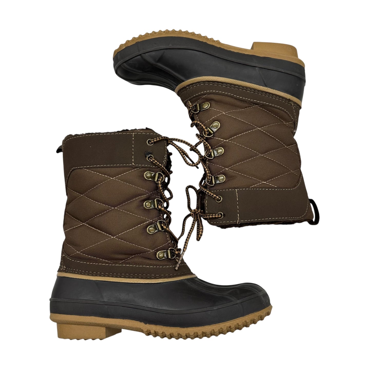 Boots Snow By Khombu In Brown, Size:6