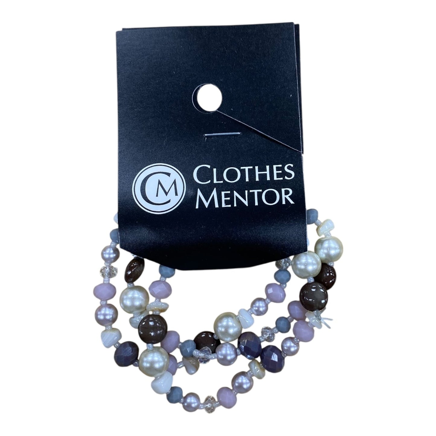 Bracelet Beaded  In Purple, Size:03 Piece Set