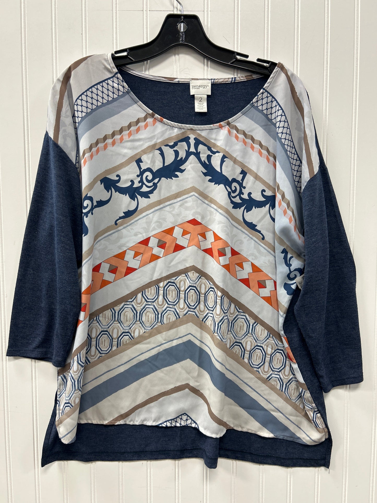 Top Ls By Chicos In Blue, Size:L