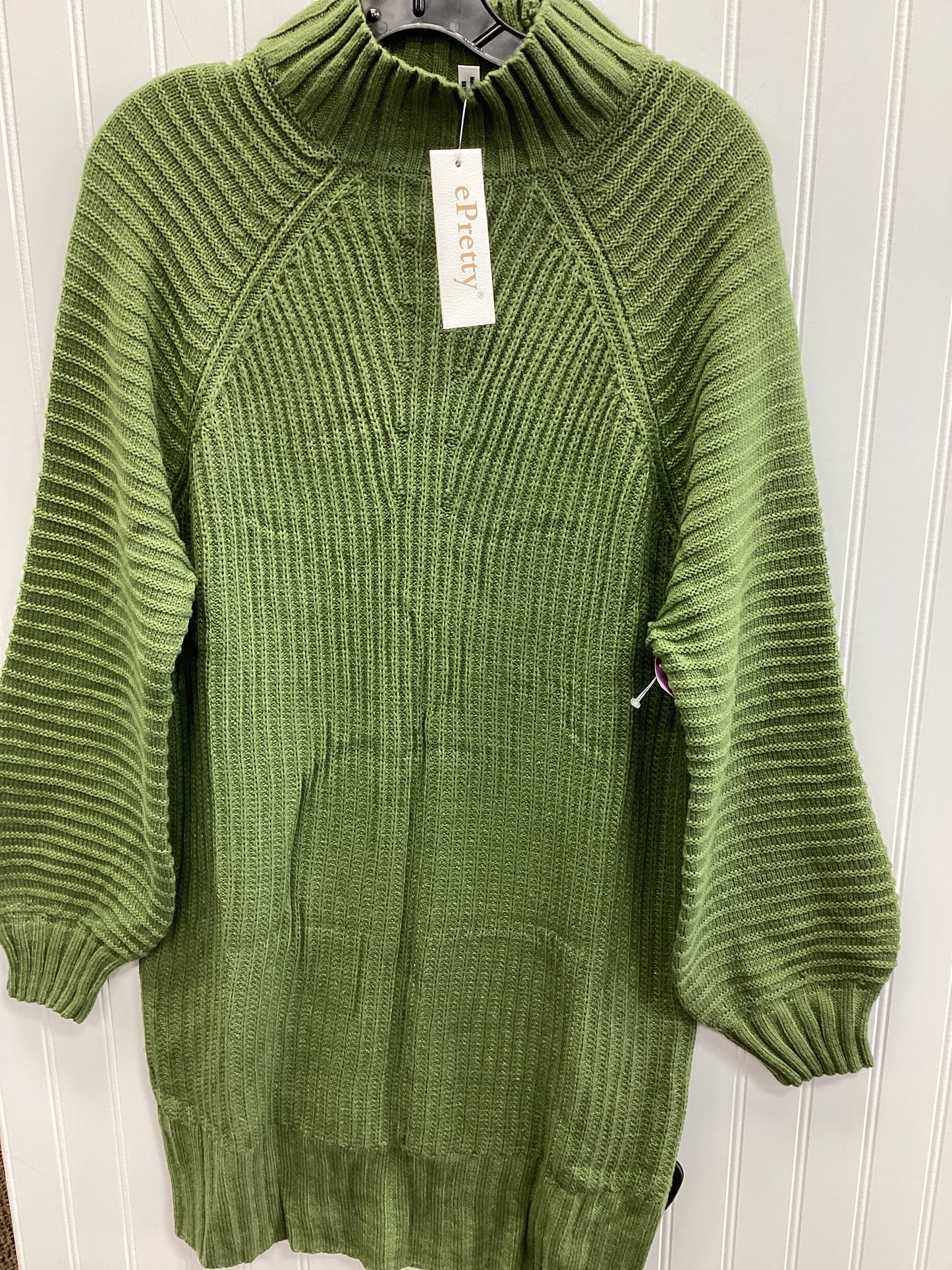Dress Sweater By Clothes Mentor In Green, Size:M
