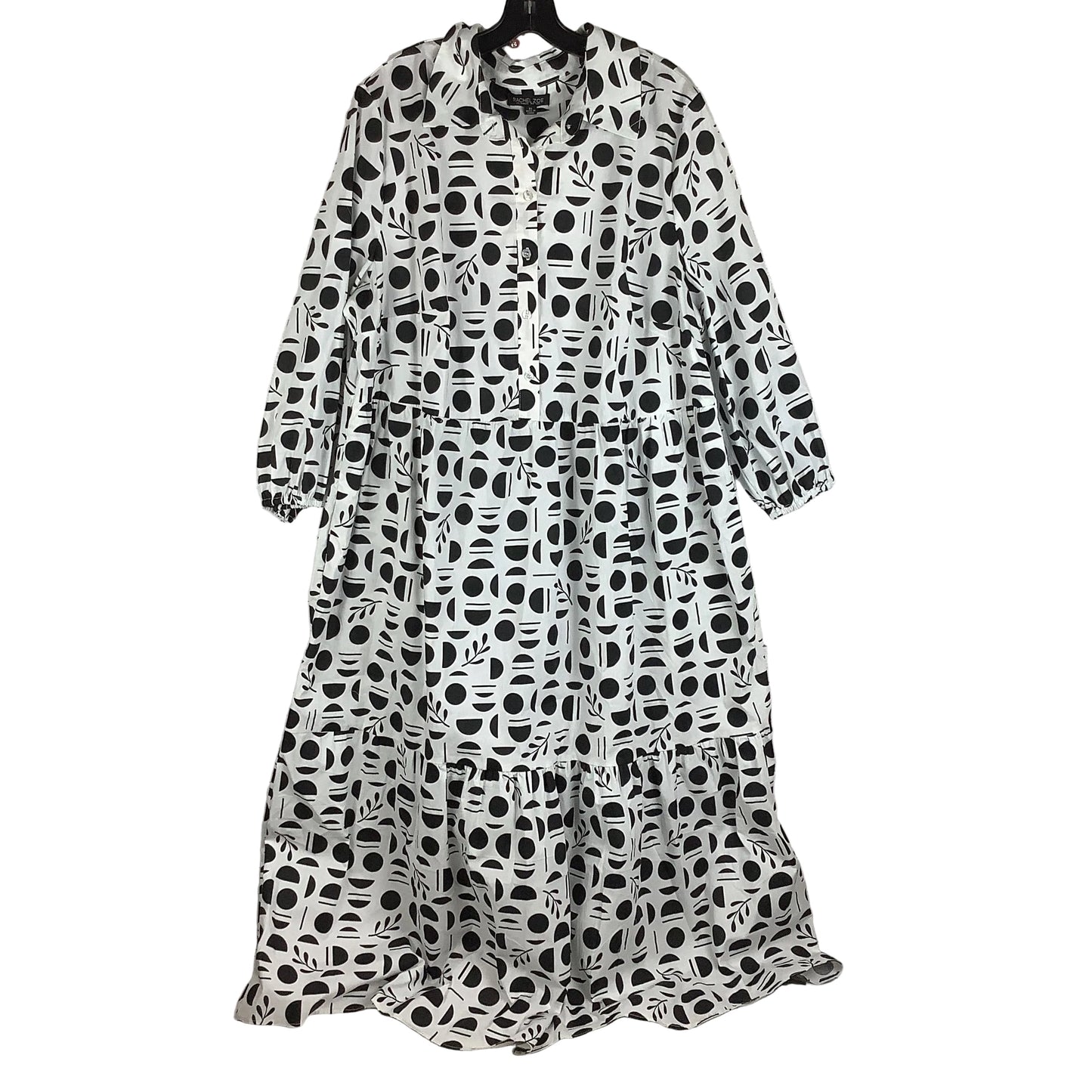 Dress Casual Maxi By Rachel Zoe In Black & White, Size: 2x