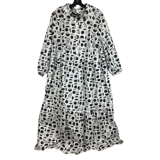 Dress Casual Maxi By Rachel Zoe In Black & White, Size: 2x