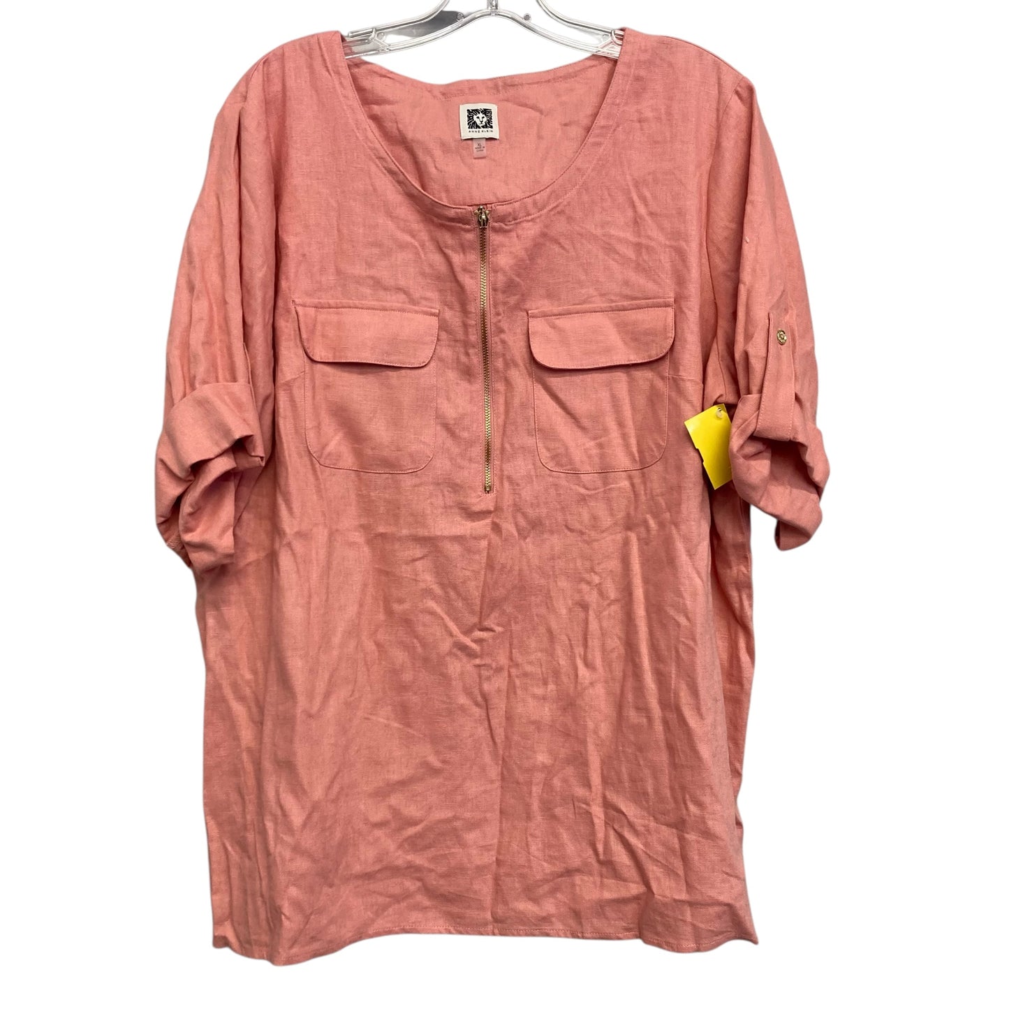 Top Ss By Anne Klein In Coral, Size:Xl