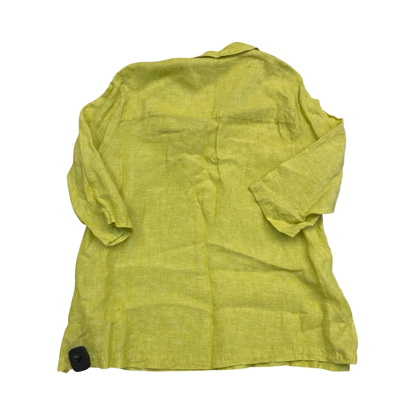 Top 3/4 Sleeve By Tahari In Chartreuse, Size:1X