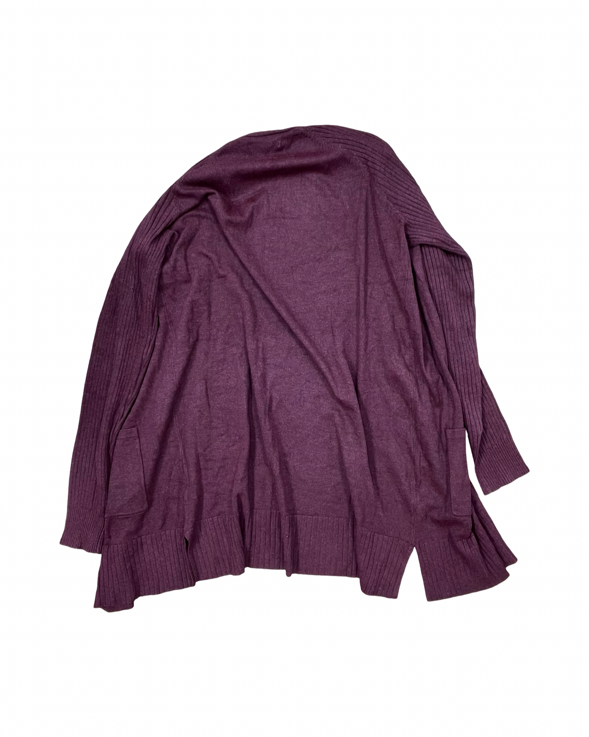 Sweater Cardigan By Nine West In Maroon, Size:M
