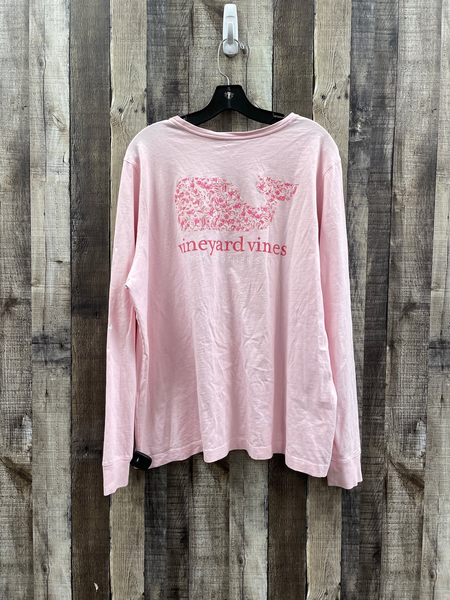 Top Long Sleeve By Vineyard Vines In Pink, Size: 2x