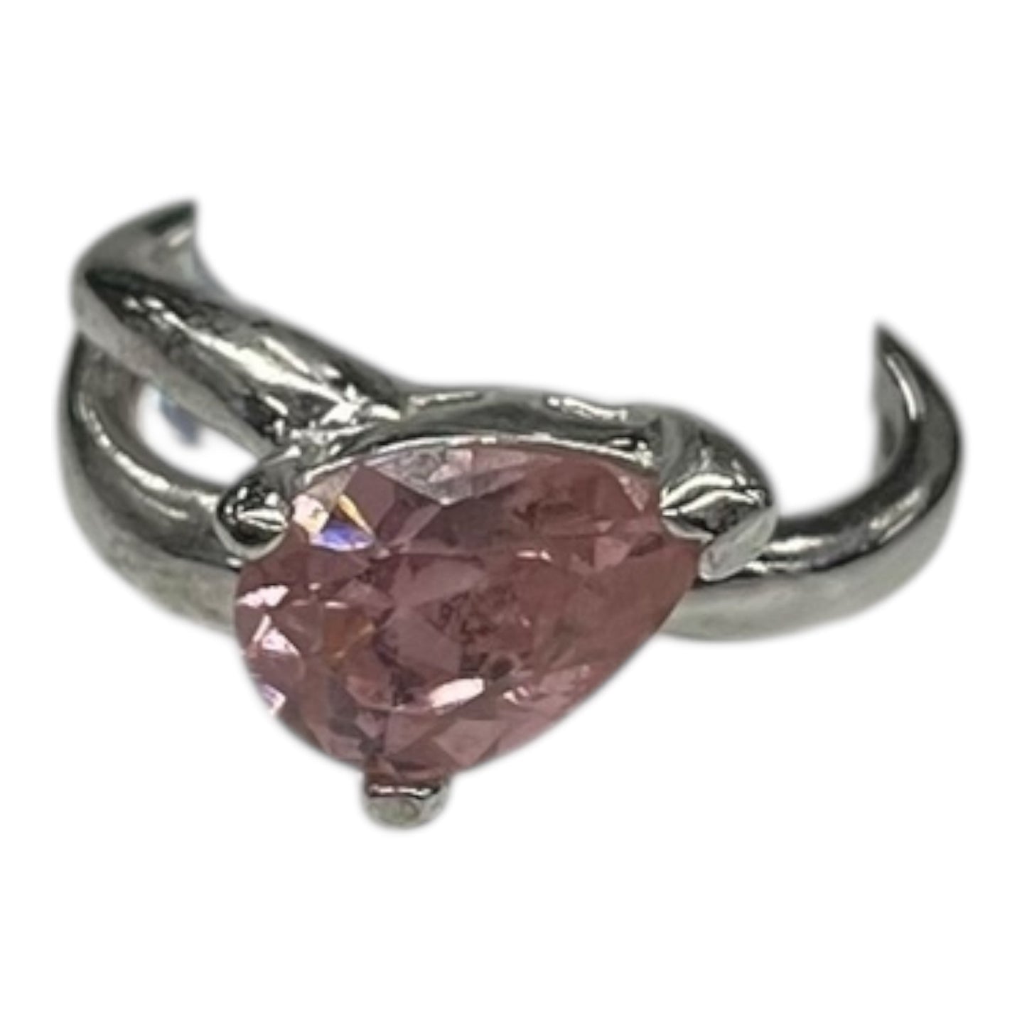 Ring Sterling Silver By Clothes Mentor In Pink & Silver, Size:6