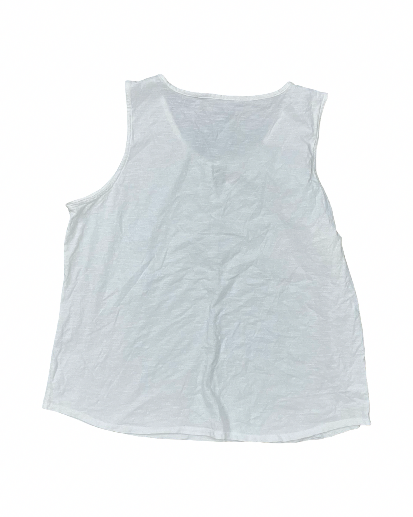 Top Sleeveless By St Johns Bay In White, Size:1X