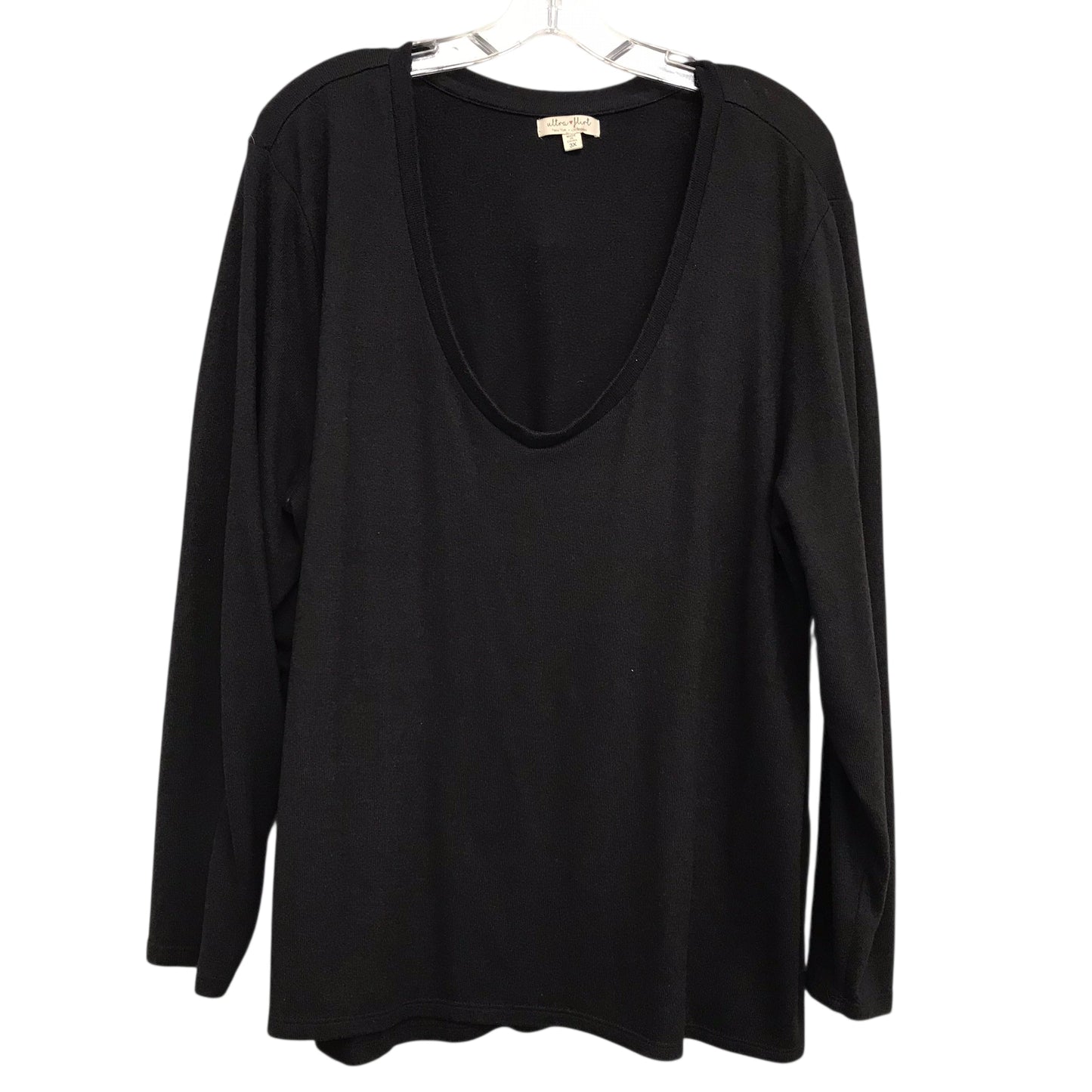 Top Ls By Ultra Flirt In Black, Size:3X
