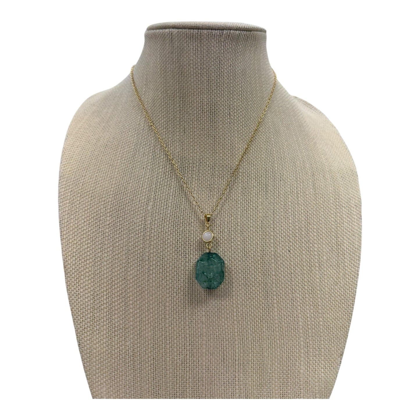 Necklace Pendant By J. Crew In Gold & Green