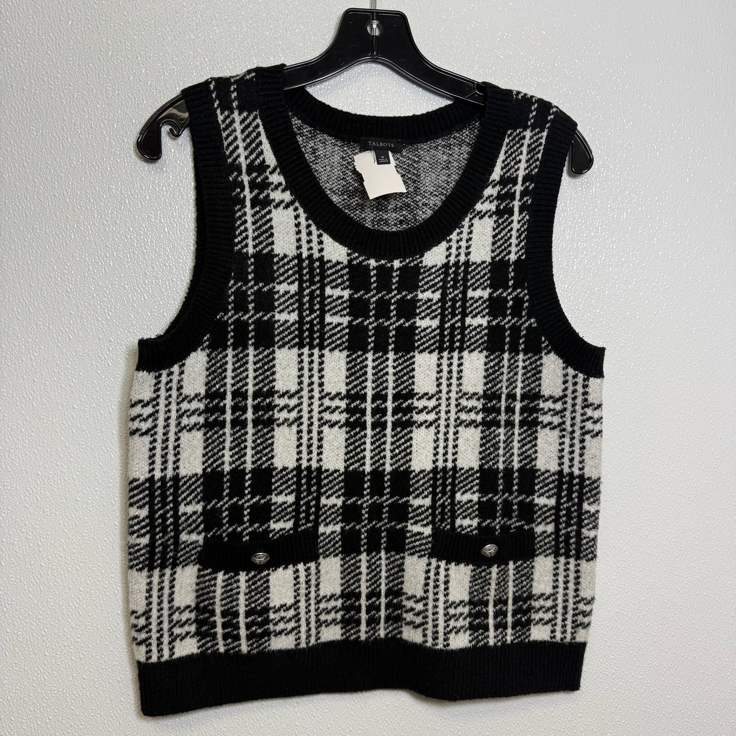 Sweater 2pc By Talbots In Black & White, Size: M