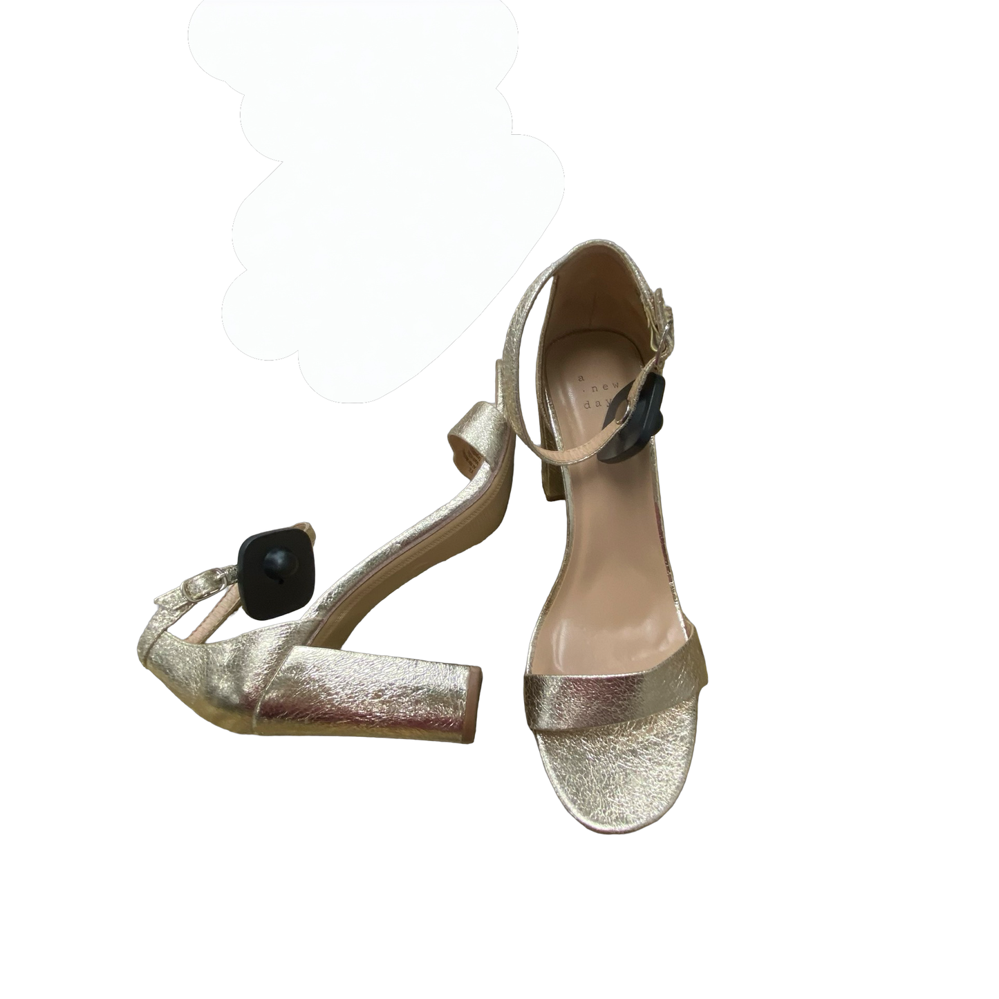 Sandals Heels Block By A New Day In Gold, Size:9.5