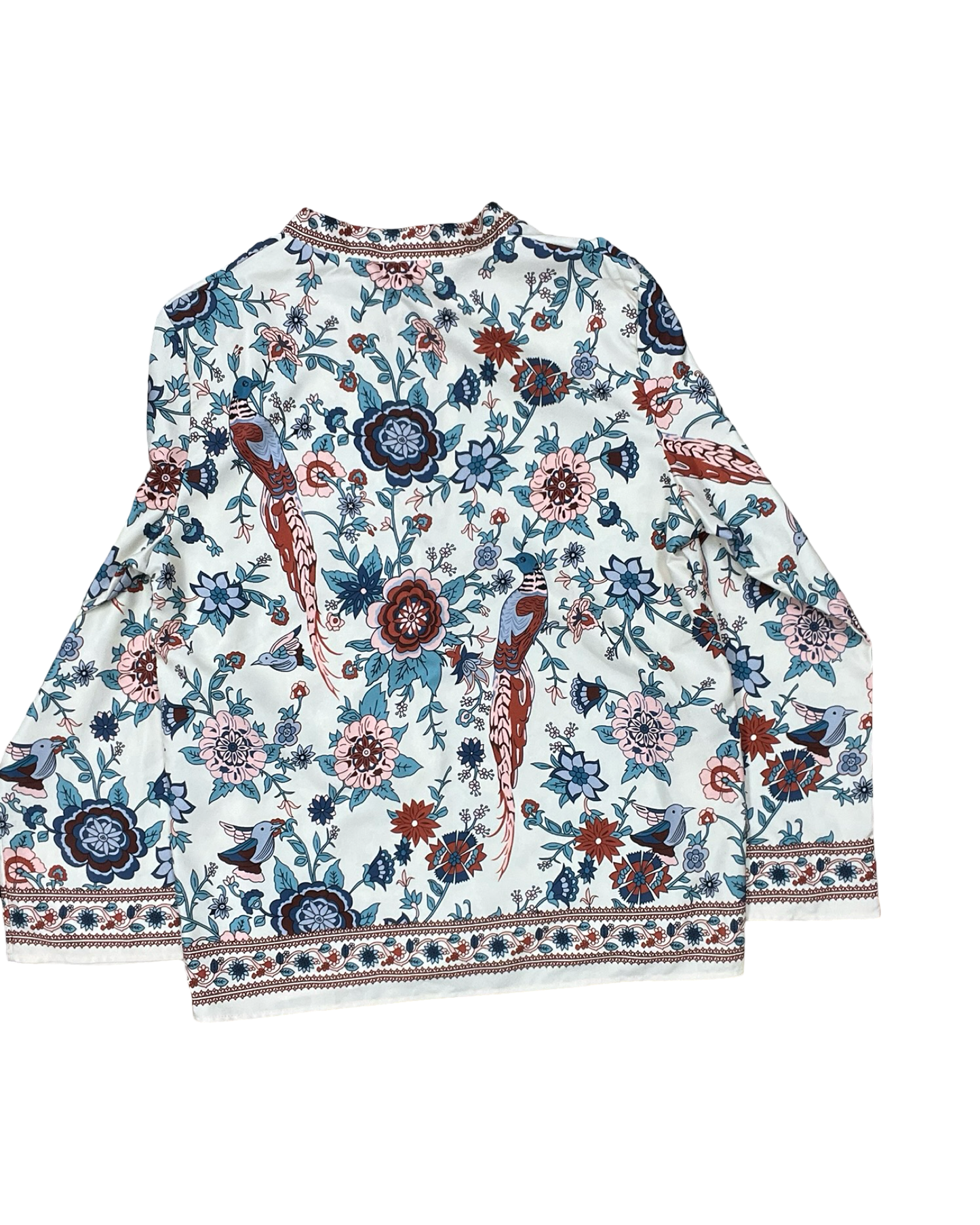 Top 3/4 Sleeve By Shein In Floral Print, Size:M
