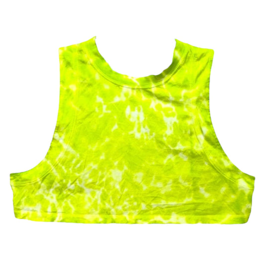 All Yours Cropped Tank Top Marmoleado Tie Dye Highlight Yellow Lululemon, Size S