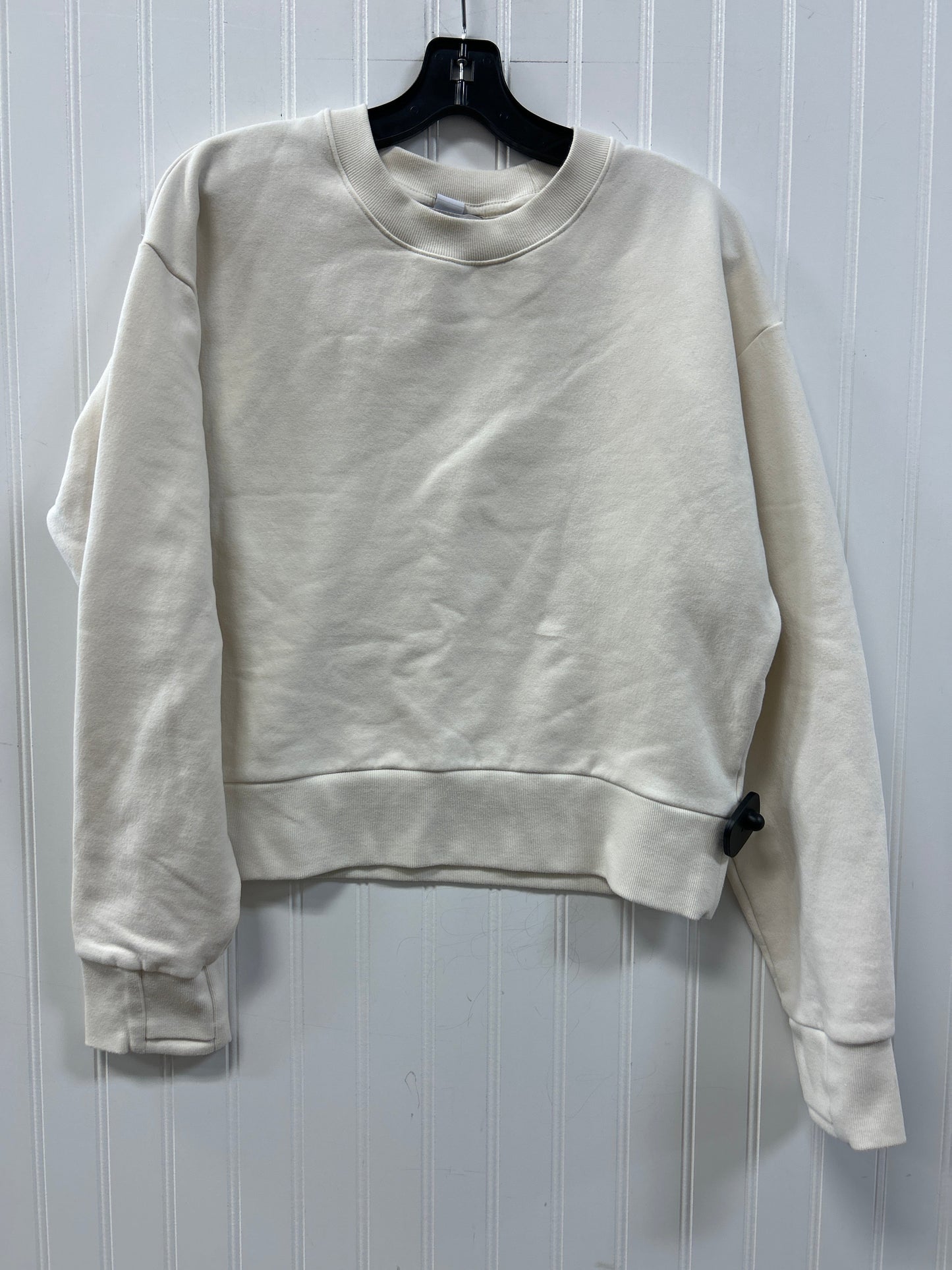 Sweatshirt Crewneck By Athleta In Cream, Size:S